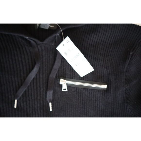 Inc International Concepts Men's Sz M Deep Black Wolfie Hoodie Sweatshirt - Picture 4 of 7